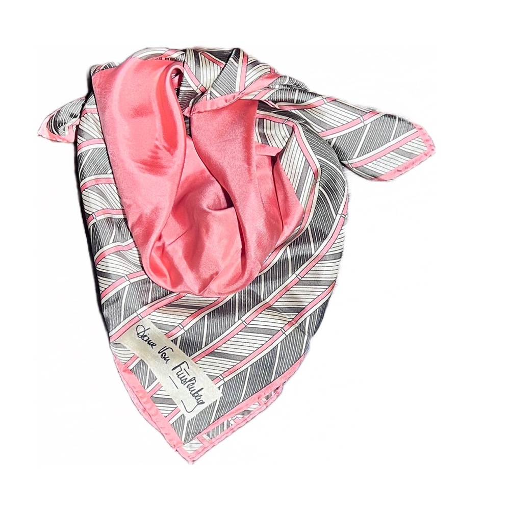 Vintage Diane Von Furstenberg silk scarf 20” square. Floral.
